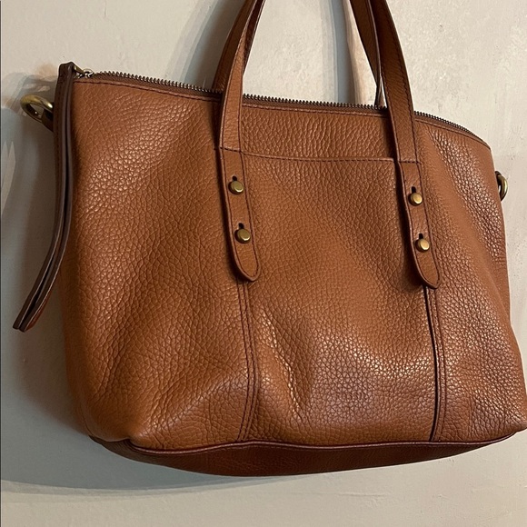 Fossil Jenna Handbag Brown Pebbled Leather - Picture 2 of 16